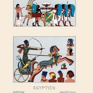Egyptian Military Hairstyles and Costumes by Auguste Racinet