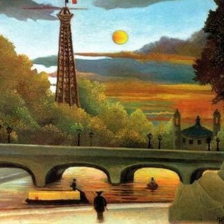 Eiffel Tower at Sunset by Henri Rousseau