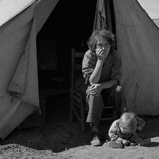 Eighteen year-old mother by Dorothea Lange