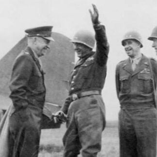 Eisenhower as Supreme Allied Commander meets with Patton
