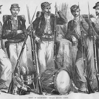 Ellsworth's Chicago Zouaves by Frank Leslie