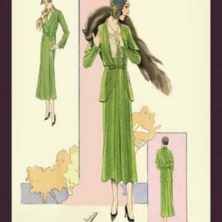 Emerald Suit with Stole by Atelier Bachwitz