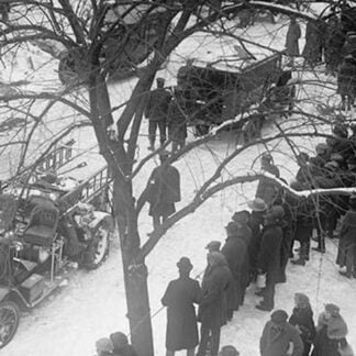 Emergency Trucks at the Fire of the Knickerbocker Theatre on Fifth Ave