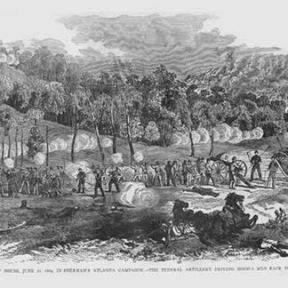 Engagement at Kulp House in Sherman's Atlanta Campaign by Frank Leslie