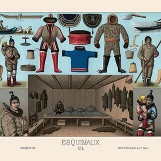 Eskimos Clothing and Personal Items by Auguste Racinet