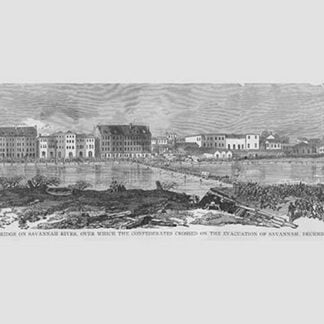 Evacuation of Savannah over Pontoon Bridge by Frank Leslie