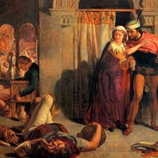 Eve of Saint Agnes; The Flight of Madeleine and Porphyro during the Drunkenness attending the Revelry by William Holman Hunt