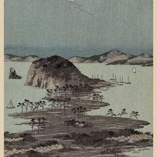 Evening view of the eight famous sites at Kanazawa in Musashi Province (Uyokanazawa hassshoyakei) #2 by Utagawa Hiroshige