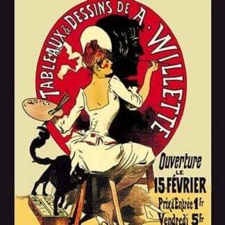 Exposition: Tableaux et Dessins de A. Willette by Jules Cheret
