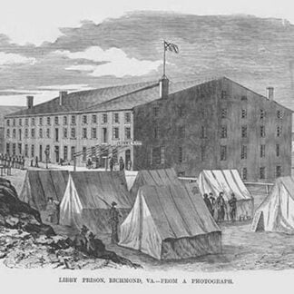 Exterior of Libby Prison by Frank Leslie
