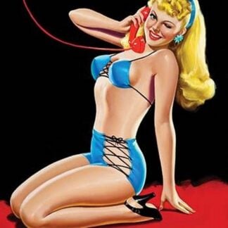 Eyeful Magazine; Pin up in Blue Bikini by Peter Driben