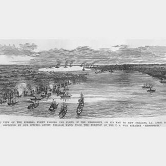 Federal Ships on the Mississippi on their way to New Orleans by Frank Leslie