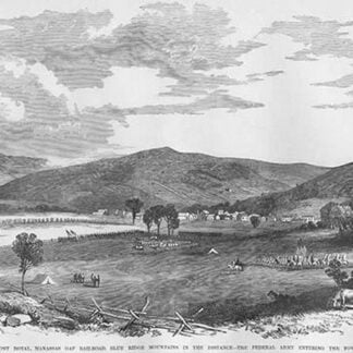 Federal Troops enter Front Royal at Manassas Gap by Frank Leslie