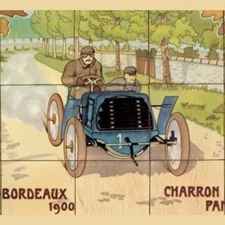 Fernand Charron Driving a Panhard Car in the Paris to Bordeaux Race of 1899