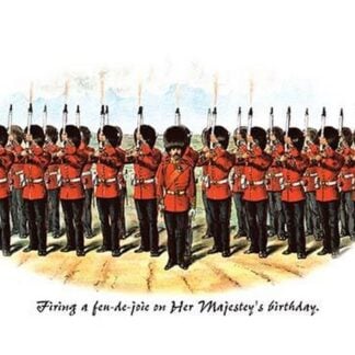 Firing a fen-de-joie on Her Majesty's Birthday by Richard Simkin