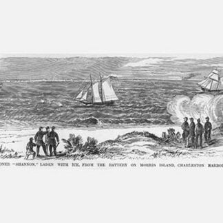 Firing on the Schooner 'Shannon' Laden with Ice by Frank Leslie