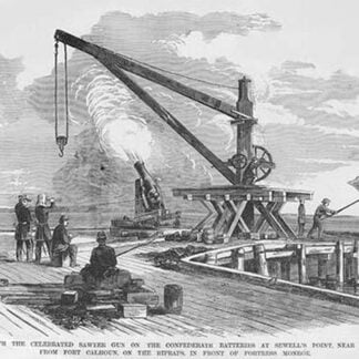 Firing the Sawyer Gun at Sewell's Point by Frank Leslie