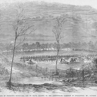 First Charge of Fremont's Bodyguard by Frank Leslie