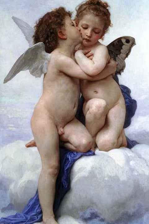 First Kiss by William Bouguereau