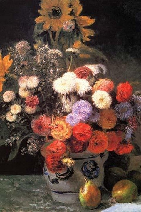 Flowers in a Vase by Pierre-August Renoir