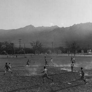 Football practice by Ansel Adams