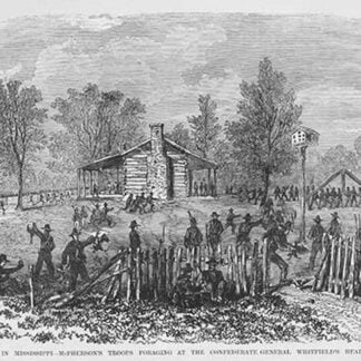 Foraging by McPherson's troops at General Whitfield's Confederate Headquarters by Frank Leslie