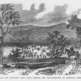 Fording the Chattahoochee River by Frank Leslie