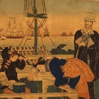 Foreign mercantile house in Yokohama (Yokohama ijin shokan no zu) by Utagawa Sadahide