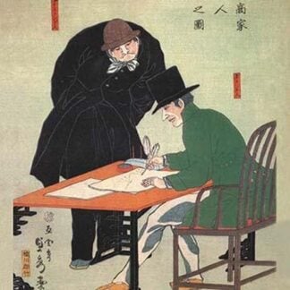 Foreigners Signing Documents in Yokahama Merchant House