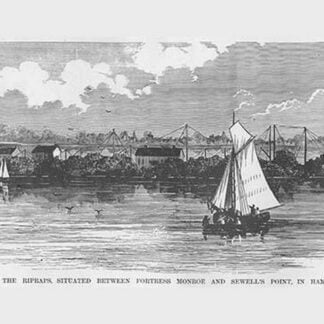 Fort Calhoun on the Ripraps Between Fort Monroe & Sewell's Point by Frank Leslie