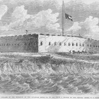 Fort Pulaski at Entrance to Savannah River by Frank Leslie