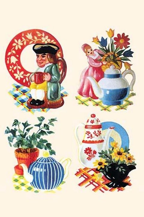 Four Pitchers and Flowers they Water