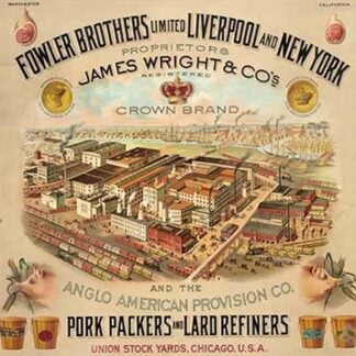 Fowler Brothers Unlimited Pork Packers and Lard Refiners by Milwaukee Litho. & Engr. Co