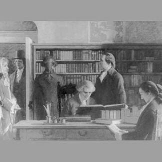 Franklin opening 1st subscription library in Philadelphia by Detroit Photo company