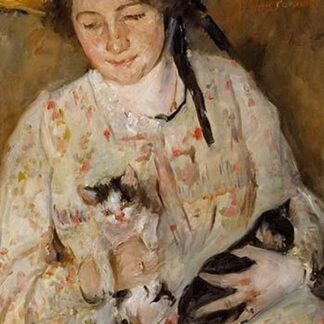 Frau Mit Katzen by Lovis Corinth