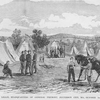 Fremont's Camp Lillie Headquarters by Frank Leslie