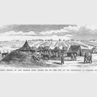 Fremont's Encampment on his way to engage General Price by Frank Leslie