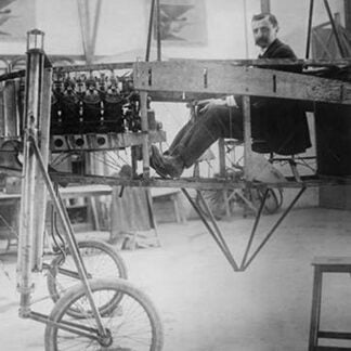 French Aviator & Engineer Louis Bleriot in his Workshop