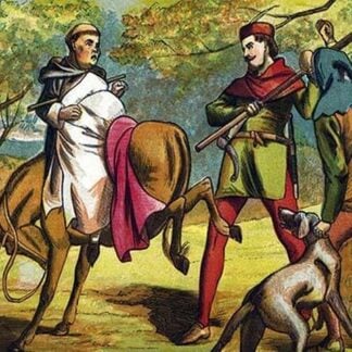 Friar Tuck on the reverse side of a bucking donkey by Kronheim & Dalziels