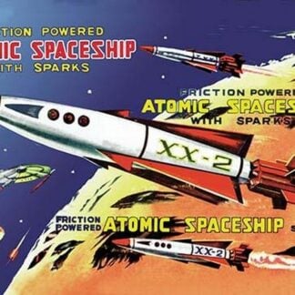 Friction Powered Atomic Spaceship with Sparks