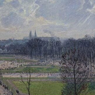 Garden of the Tuileries in a winter morning by Camille Pissarro