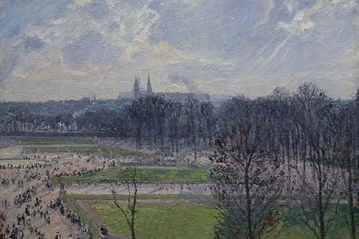 Garden of the Tuileries in a winter morning by Camille Pissarro