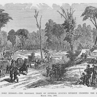 General Augur's Baggage Train in the advance on Port Hudson by Frank Leslie