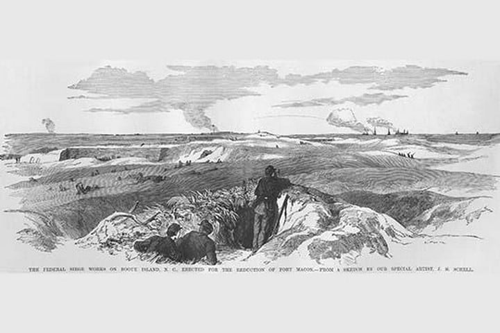 General Banks crosses the Vermilion Bayou by Frank Leslie