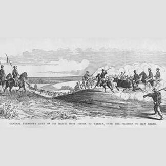 General Fremont's troops on the March in Missouri by Frank Leslie