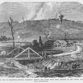 General McPherson Drives enemy form the Positions on the Canton Road by Frank Leslie