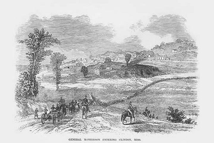 General McPherson Marches on Clinton