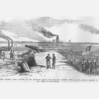 General Pope Landing on Kentucky shore opposite New Madrid by Frank Leslie