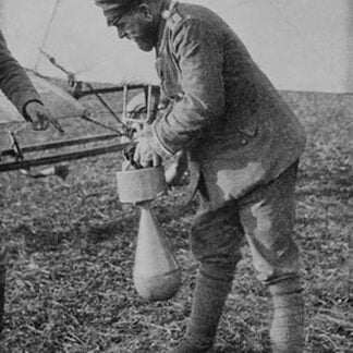 German Bomber Pilot attached a bomb to the strut of his airplane
