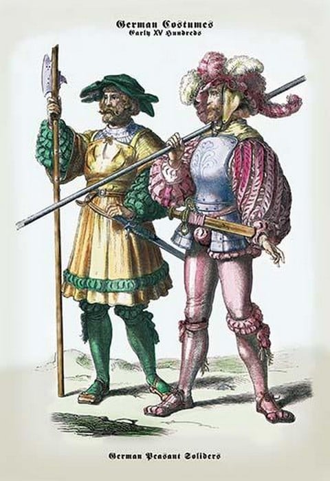 German Costumes: German Peasant Soldiers
